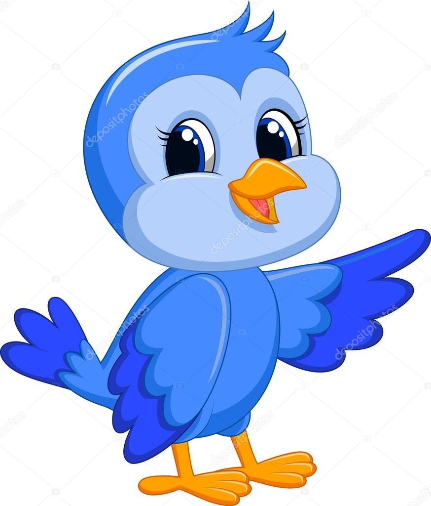 Blue bird cartoon