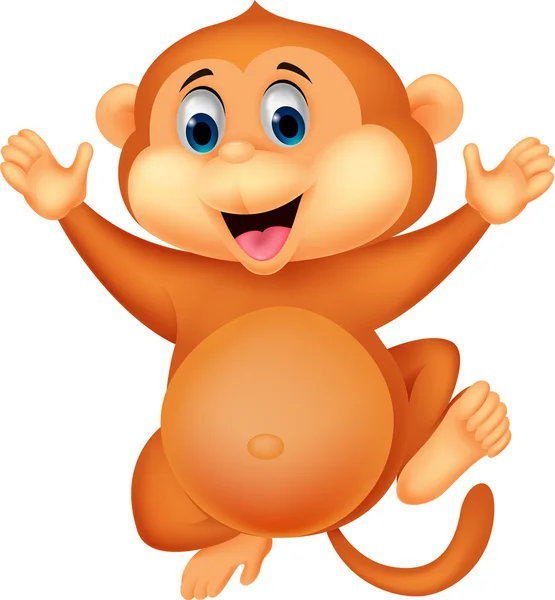 Karikatur eines süßen Affen — Stockvektor