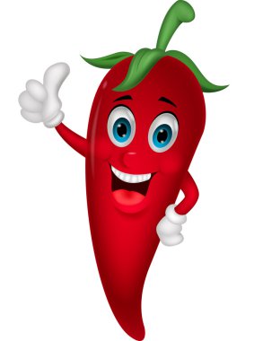 başparmak ile kırmızı biber