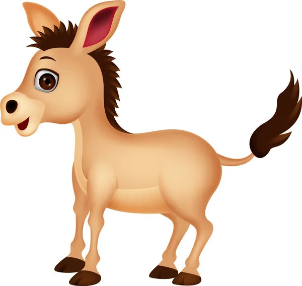 Cute donkey cartoon — Stock Vector
