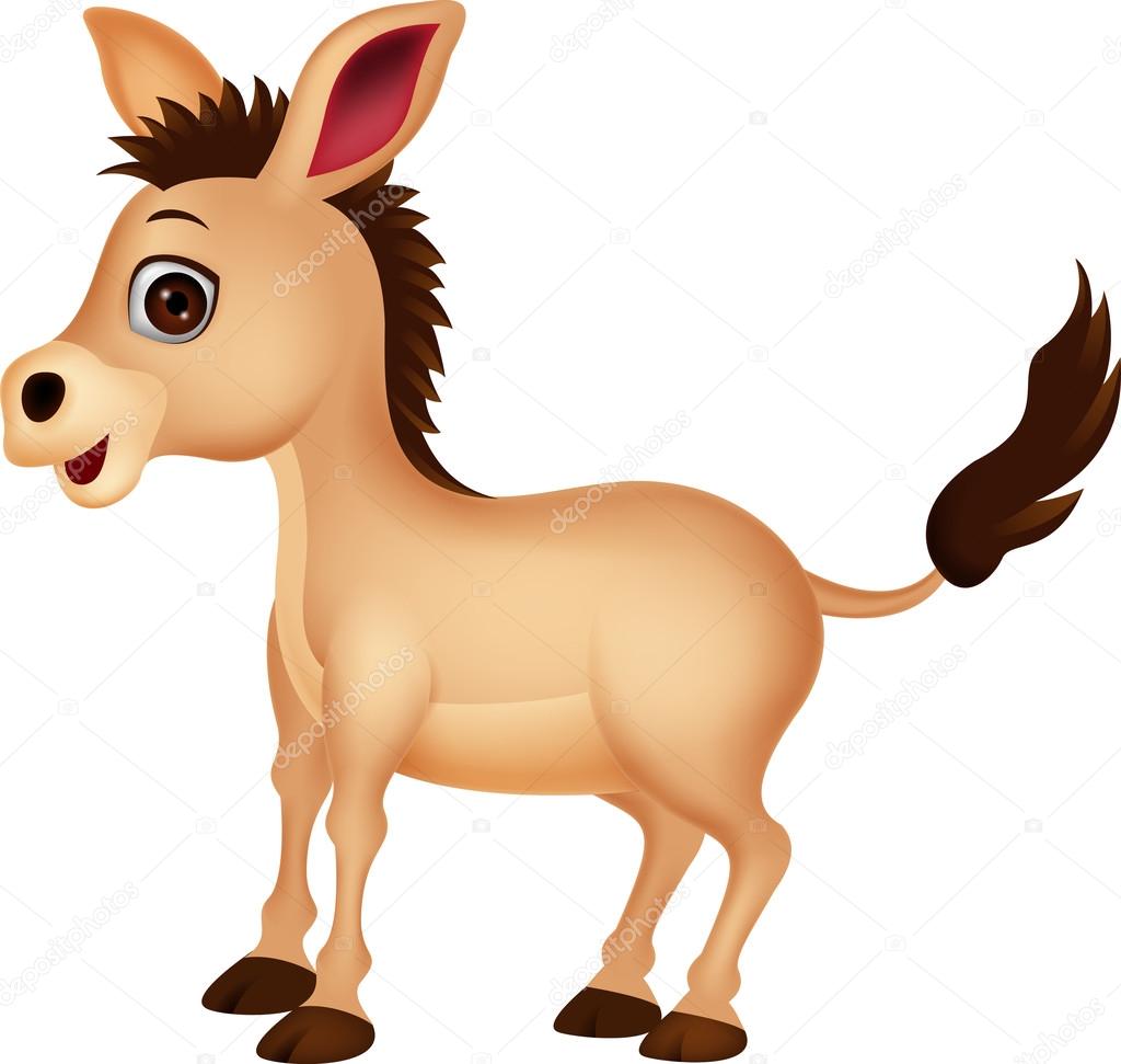Cute donkey cartoon — Stock Vector © tigatelu #27985319