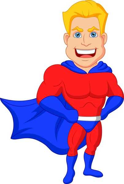 Superhelden-Cartoon posiert — Stockvektor