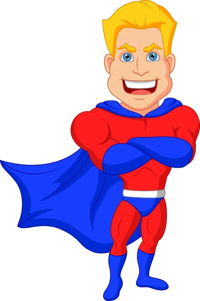 Superhero cartoon posing — Stock Vector