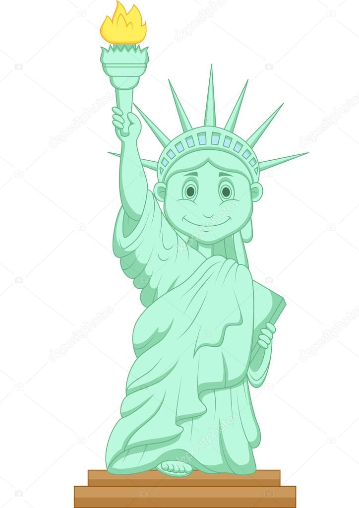 Liberty statue cartoon