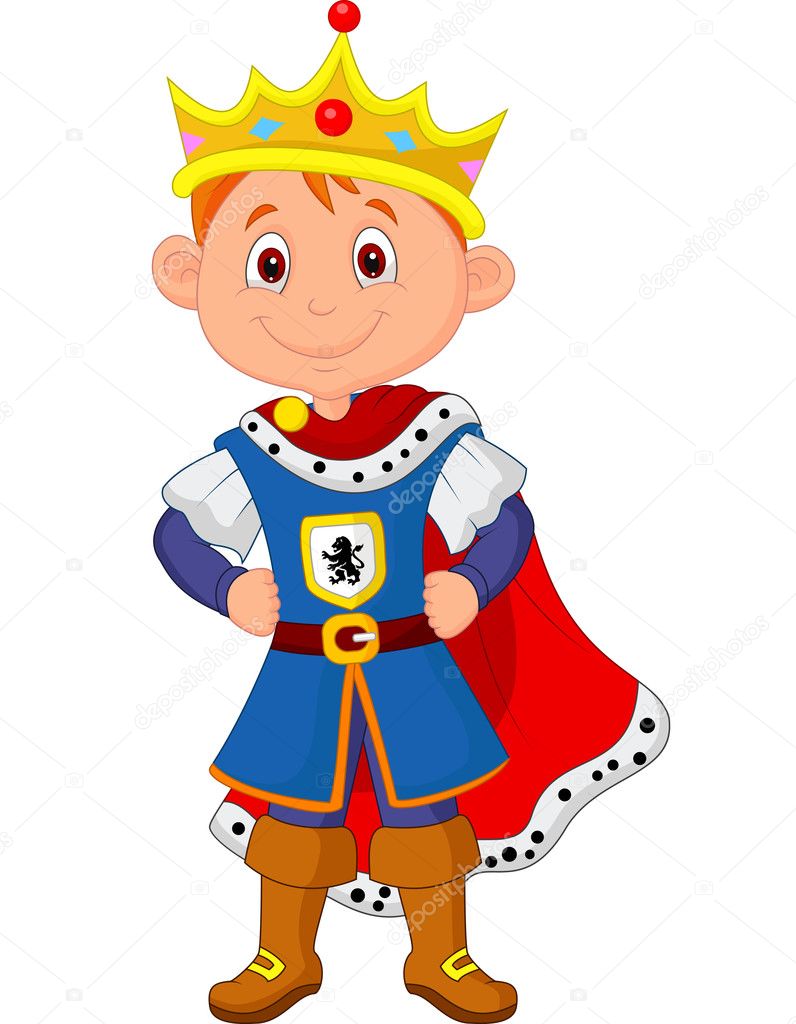 Cute boy with king costume — Stock Vector © tigatelu 28529059