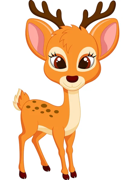 Cute deer cartoon — Stock Vector