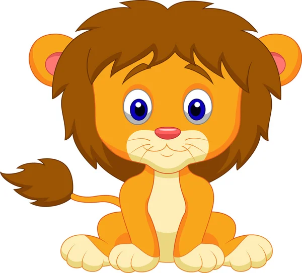 Cute lion cartoon — Stock Vector