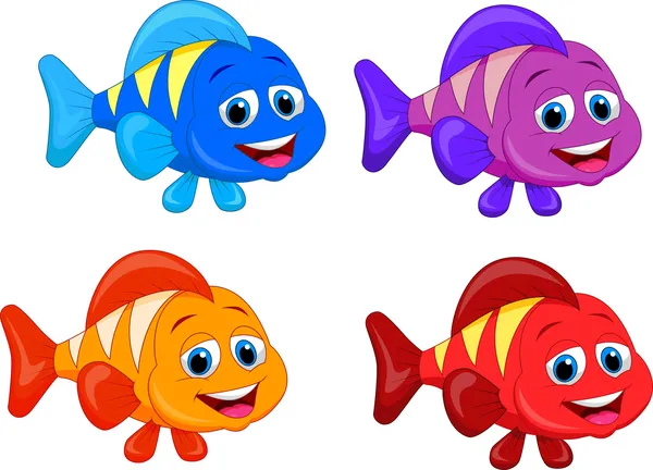 Desenhos animados de peixe bonito —  Vetores de Stock