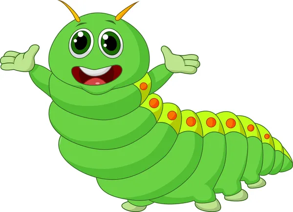 Schattig caterpillar cartoon — Stockvector