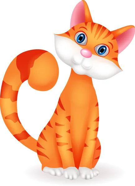 Schattig kat cartoon — Stockvector