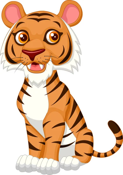 Tigre de dibujos animados — Vector de stock