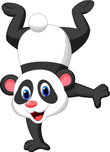 Panda debout sur la main — Image vectorielle