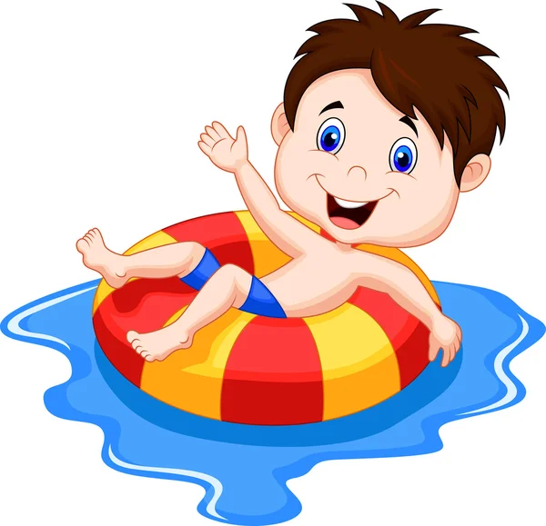 Pojke i pool — Stock vektor