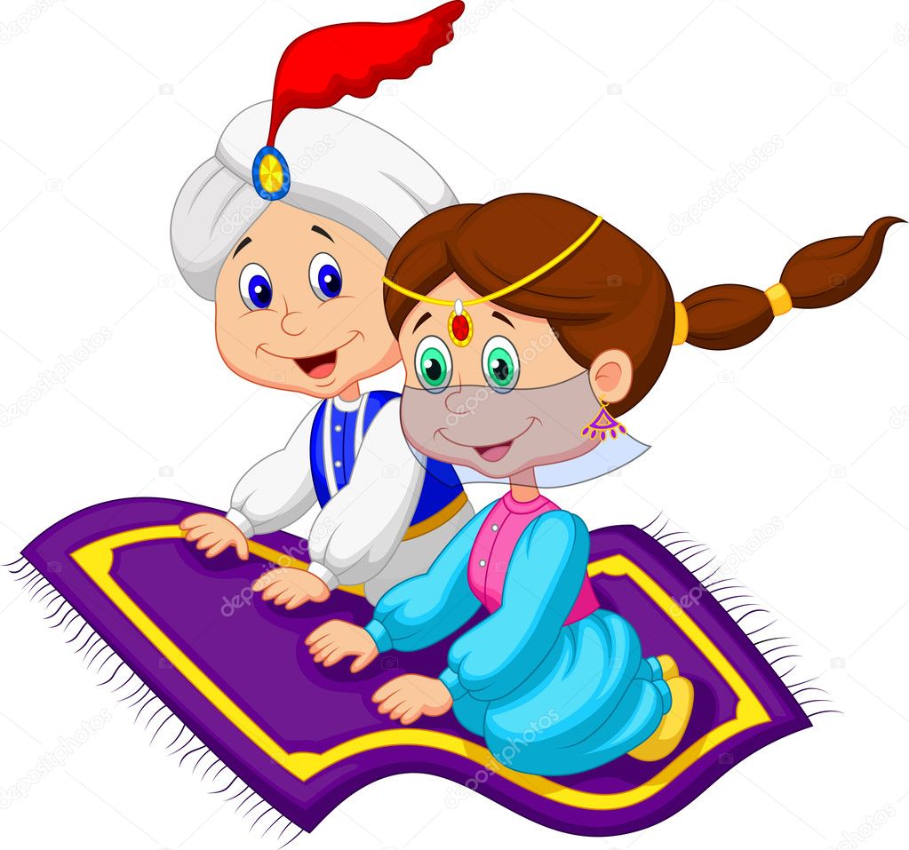 Couple on Flying Carpet