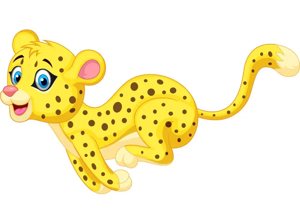 Cheetah cartoon running — Stock Vector