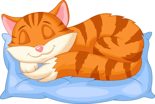猫漫画で寝ています。 — ストックベクタ