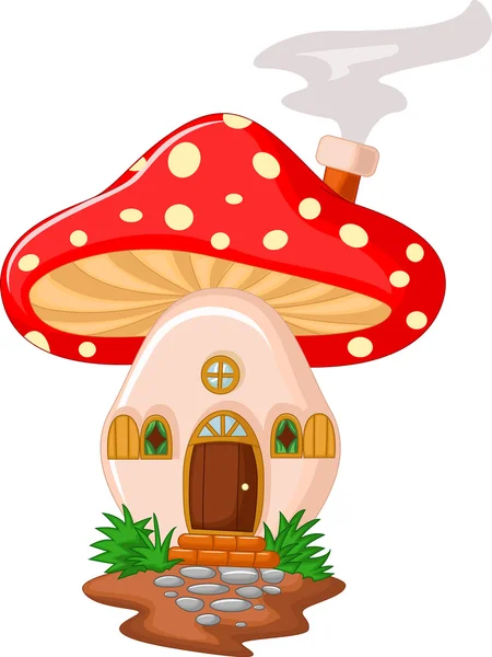 Mushroom huis — Stockvector