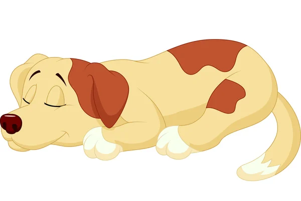 น่ารักสุนัขการ์ตูนนอนหลับ — ภาพเวกเตอร์สต็อก