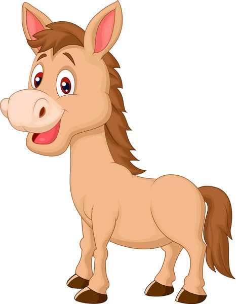 Cute donkey cartoon — Stock Vector