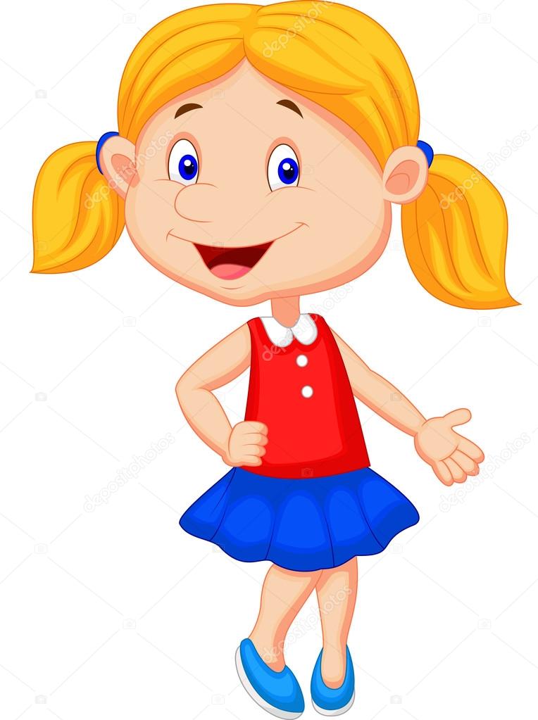 Cute girl cartoon