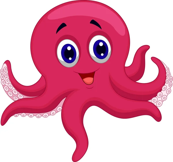 Chobotnice kreslený — Stockový vektor