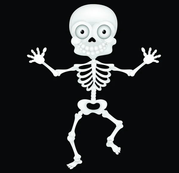 Desenhos animados esqueleto engraçado —  Vetores de Stock