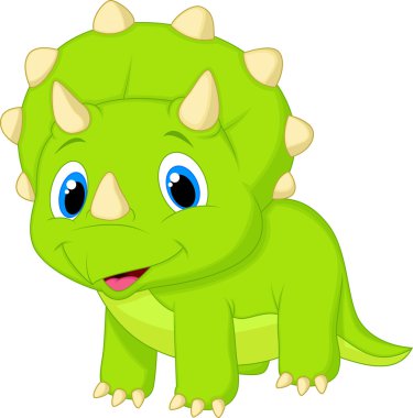 Şirin Bebek triceratops karikatür