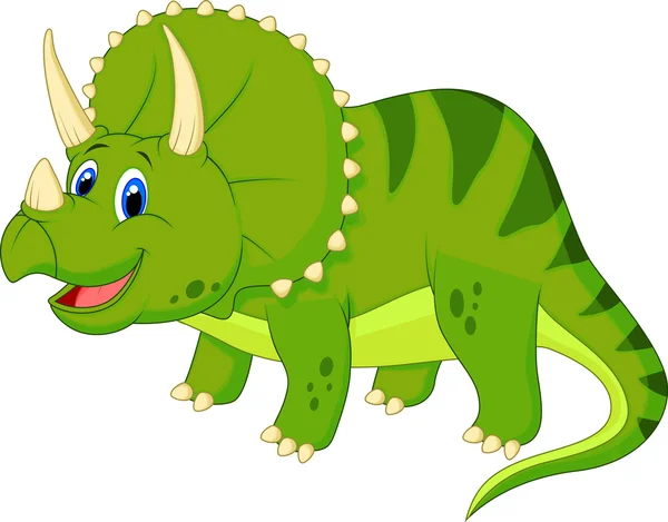 Dinosaurio triceratops dibujos animados — Vector de stock