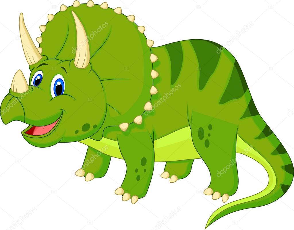 Dinosaur Triceratops cartoon Stock Vector Image by ©tigatelu #35077497