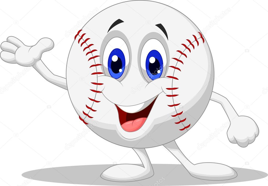 Cute baseball cartoon presenting — Stock Vector © tigatelu #35078335