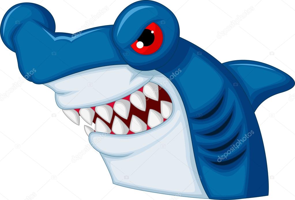 Hammerhead shark cartoon character Stock Vector Image by ©tigatelu #35527589
