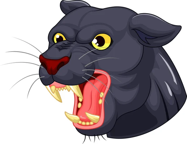 Чёрная голова пантеры — стоковый вектор