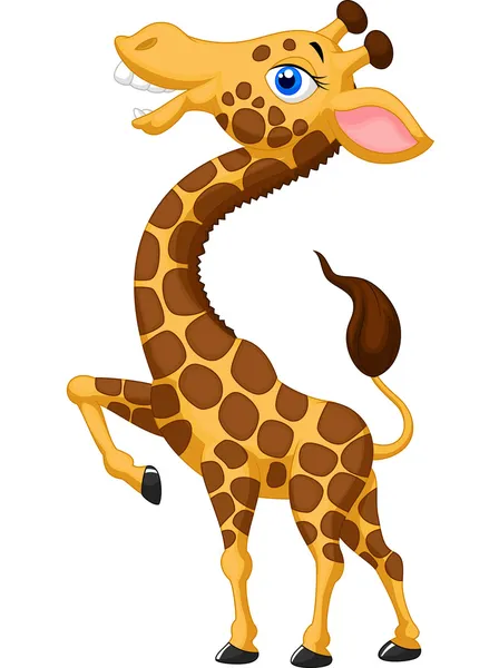 Lindo jirafa dibujos animados — Archivo Imágenes Vectoriales