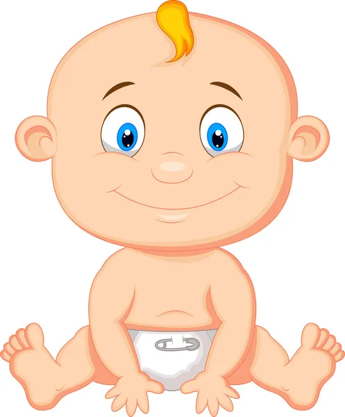 Bebé niño dibujos animados — Vector de stock