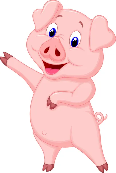 Kartun babi yang lucu - Stok Vektor