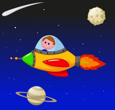 çizgi film çocuk astronot