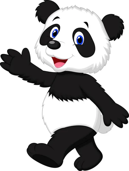 可爱的熊猫卡通 — 图库矢量图片