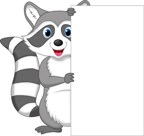 Cute raccoon cartoon — Stock Vector