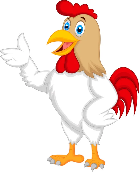 Lindo gallo de dibujos animados — Vector de stock