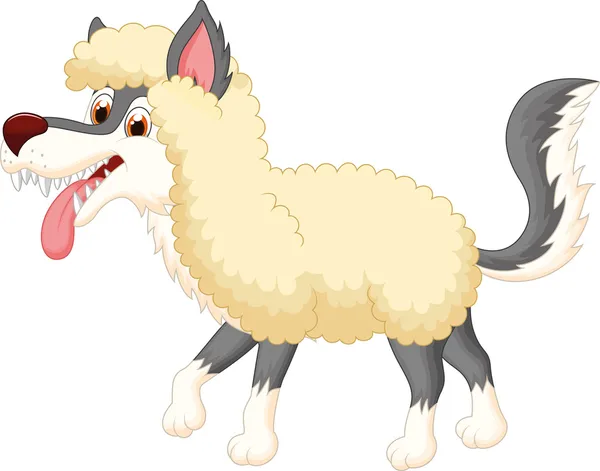 Wolf in sheep clothing — Stock Vector