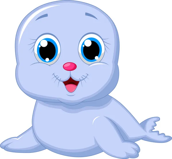 Cute baby seal — Stock Vector
