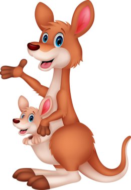 Kanguru karikatür sallayarak