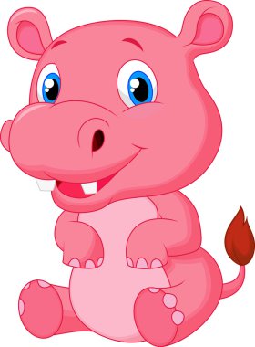 sevimli hippo karikatür