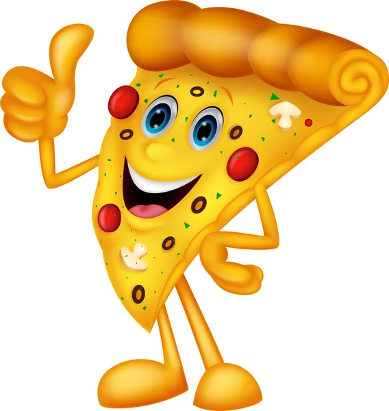 Desenhos animados de pizza — Vetor de Stock