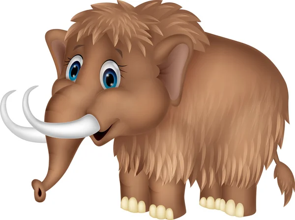 Lindo mamut — Vector de stock