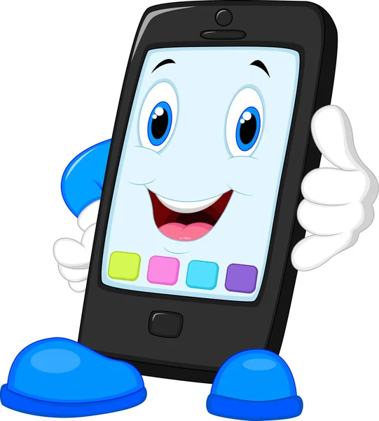 Cartone animato Smart Phone — Vettoriale Stock