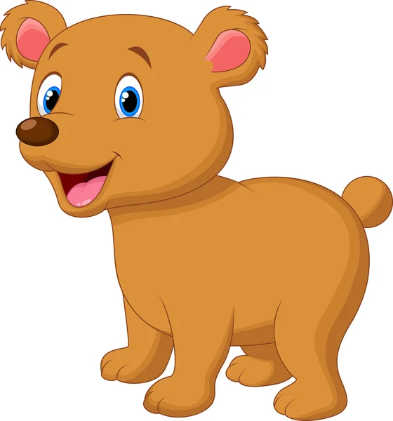 Carino bambino orso cartone animato — Vettoriale Stock