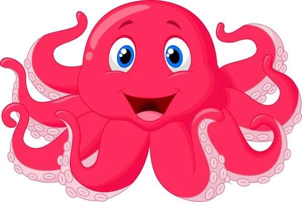 Roztomilá chobotnice kreslený — Stockový vektor