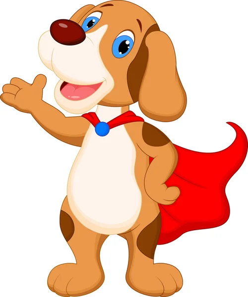 Lindo super perro — Vector de stock