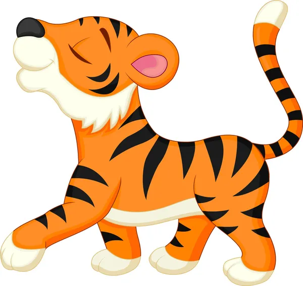 Cute tiger cartoon — Stock Vector